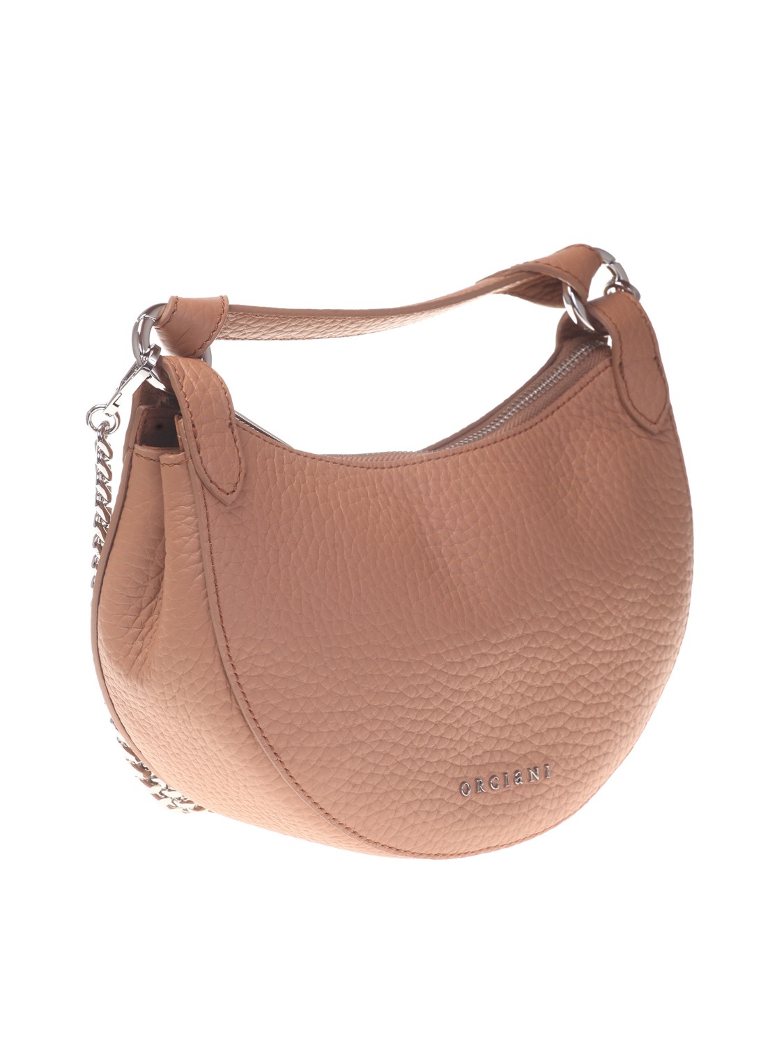 shop ORCIANI  Borsina: Orciani Mini Bag Dumpling Soft Nabucco in pelle con tracolla.
Tasche: portacarte interno.
Chiusura con zip.
Tracolla rimovibile a catena.
Dettagli finitura ottone dorato.
Dimensioni: Larghezza: 24 cm, Altezza: 16 cm, Profondità: 10 cm.
Composizione: 100% Pelle.
Fabbricata in Italia.. SD0179 SOF-MANDORLA number 3585701